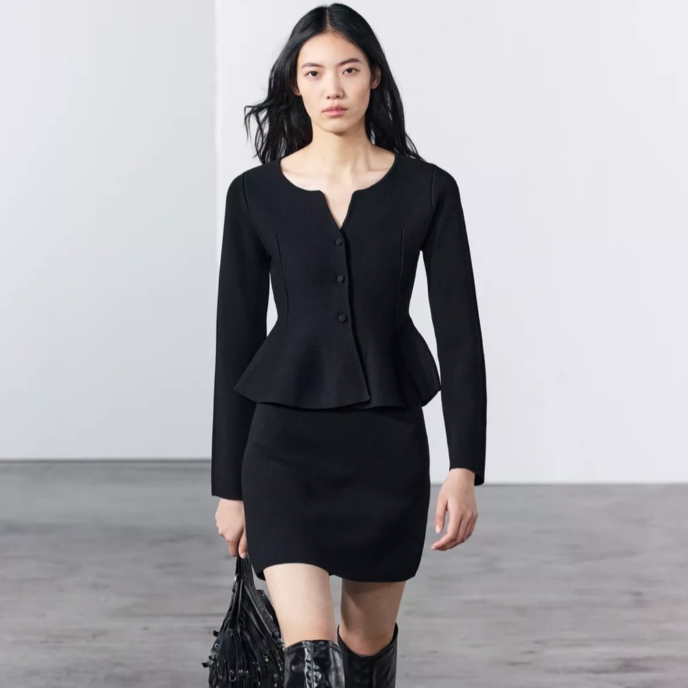 Zara Black Skirt Set